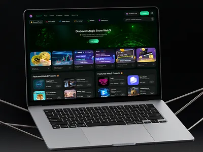 Web3 App Store blockchain ecosystem crypto platform dapp store dark mode ui decentralized apps marketplace ui token launch ui ux web app web design web3 web3 marketplace
