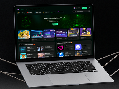 Web3 App Store blockchain ecosystem crypto platform dapp store dark mode ui decentralized apps marketplace ui token launch ui ux web app web design web3 web3 marketplace