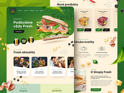 Simply Fresh Website Design design food fresh landing page meal microsite sandwich snacks soup ui ux vegetables web webdesign website