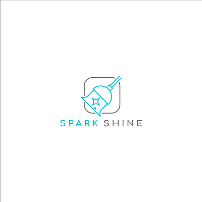 Spark Shine Minimal Line Art Logo Design For Cleaning Business brand identity branding design design logo flat graphic design icon illustration line line art logo logo design logos logotype minimal modern timeless ui unique