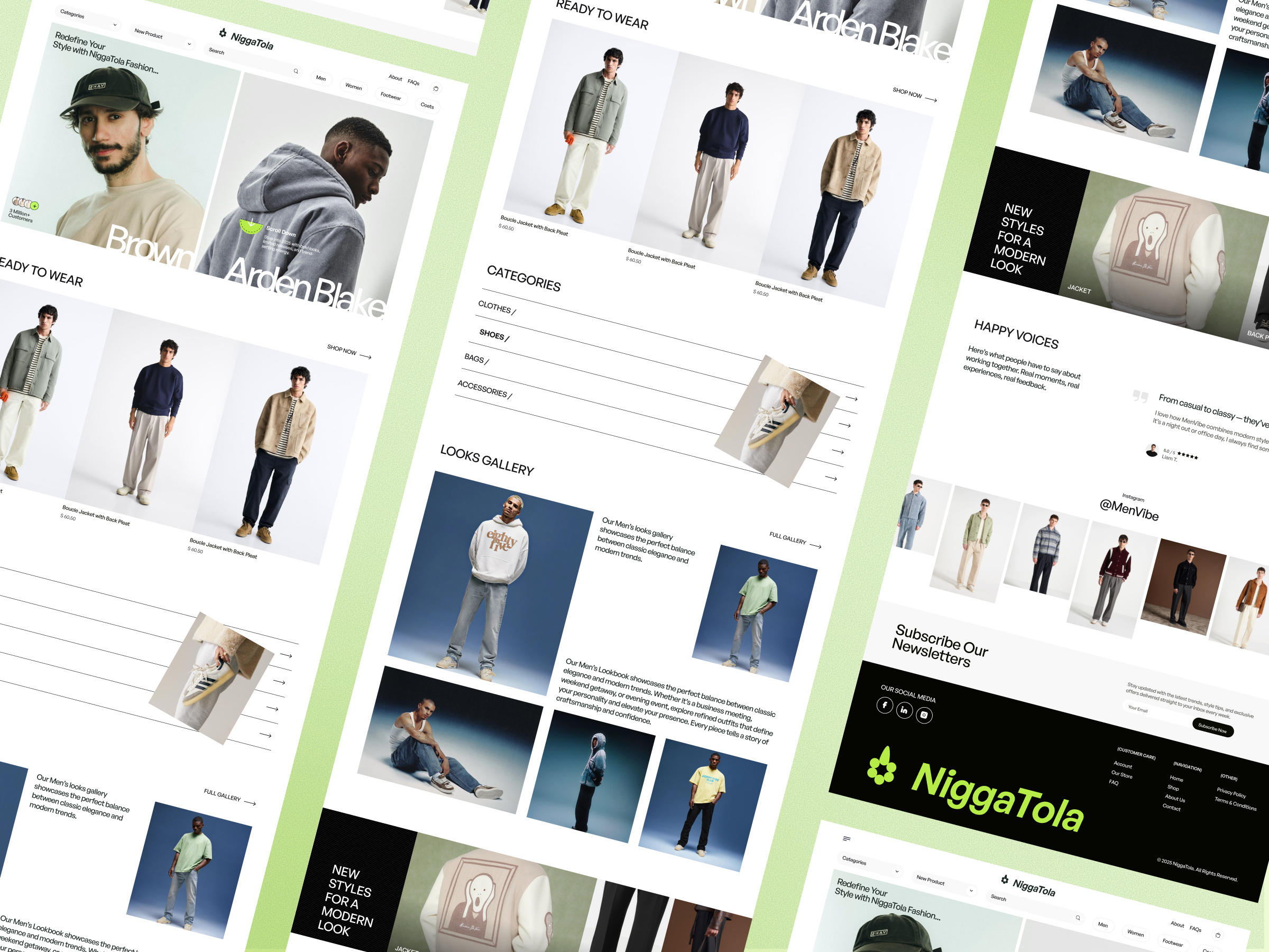 Example of Ecommerce Website | Landing Page | Store