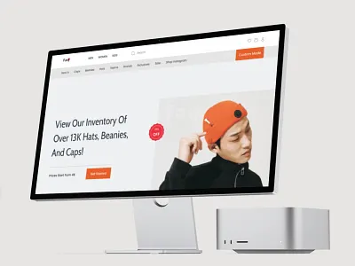 E-Commerce Cap Store ecommerce fashionstore landingpagedesign minimaldesign modernui onlinestore productpage shoppingwebsite uidesign uiuxdesign userexperience uxdesigner webdesign