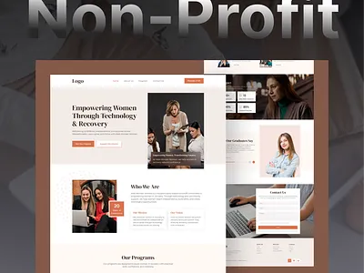 Non Profitable Website design landing page modern design nonprofit ui uiux ux website
