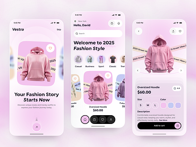 Modern Fashion E-Commerce App UI Design 2025 trends app design e commerce ecommerce ecommerce app ecommerce ui fashion app fashion brand fashion store fashion ui lifestyle app mobile mobile app onboarding design online shopping product page shop app shopping app store app ui design