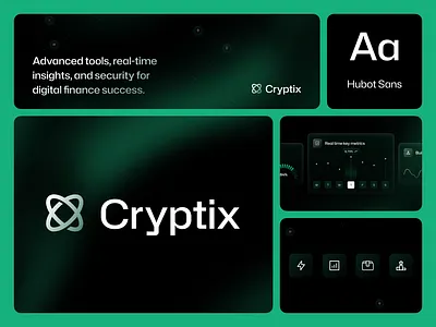 Cryptix branding identity ads branding crypto design font graphic design icons layo logo typography ui ux