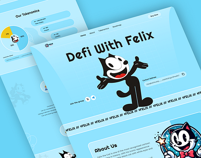 Felix Token Landing Page blockchaindesign cryptoui defi felix website landing page landingpage meme coin website pepe presale