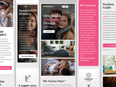 TantraChair Mobile branding chair design drawingart logo responsive ui ux web website
