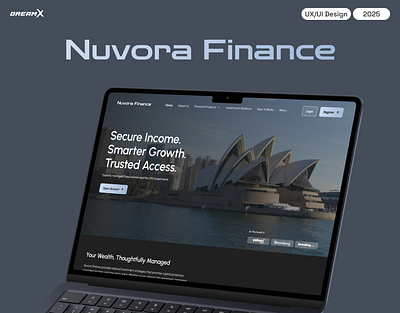 Financial Services Website – Nuvora Finance design finance design financial website financial website design fintech fintech website ui ui design ux ux design website design