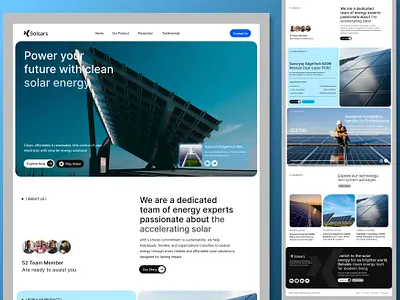 Bright Ideas Begin with Solar Innovation Website l UI cleanenergyui cleantechui digitalsolar ecofriendlydesign ecoinnovation ecosmartdesign energysolutions figma futureofenergy greenenergyux landingpage renewableenergy solarenergy solarpaneldesign solarpowerui solaruiux solarwebsite sustainabledesign uiux userfriendlydesign