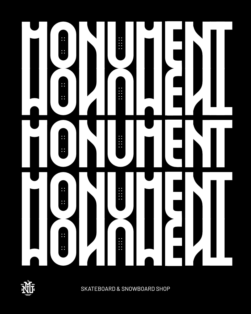 MONUMENT SKATESHOP branding lettering logo logotype monument photography skate skateshop