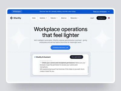 Website for workplace automation animation development landing page motion design scroll animation ui web design web development webflow website workplace
