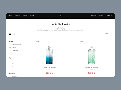 E Commerce Website - Parfume clean design e commerce product page ecommerce interaction design minimal parfume website product page shop shopify website shopping website ui ux web design website