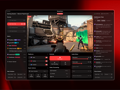 Website Design for Live Streaming Control Platform web website