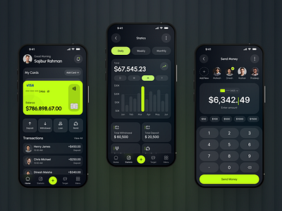Finance Mobile App Design app interface banking app finance app finance mobile app design finance product design finance ui design financial app concept fintech app design fintech ui mobile app design money transfer online banking payment app payment transfer personal finance ui design inspiration wallet app