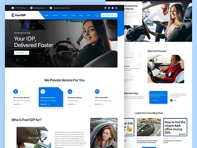 Fast IDP, Seamless Experience for International Driving Permits modern business website