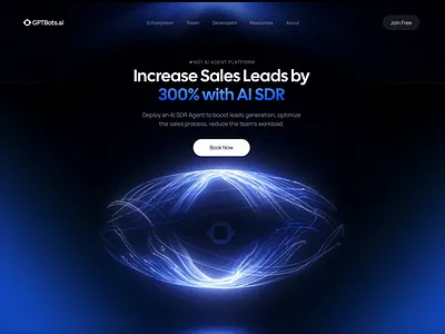 Ai Lead Generation Website 3D Animation 3d animation 3d art ai agents ai lead generation crypto lead generation hero hero image hero section icons landing landingpage lead generation web web design web3 lead generation website