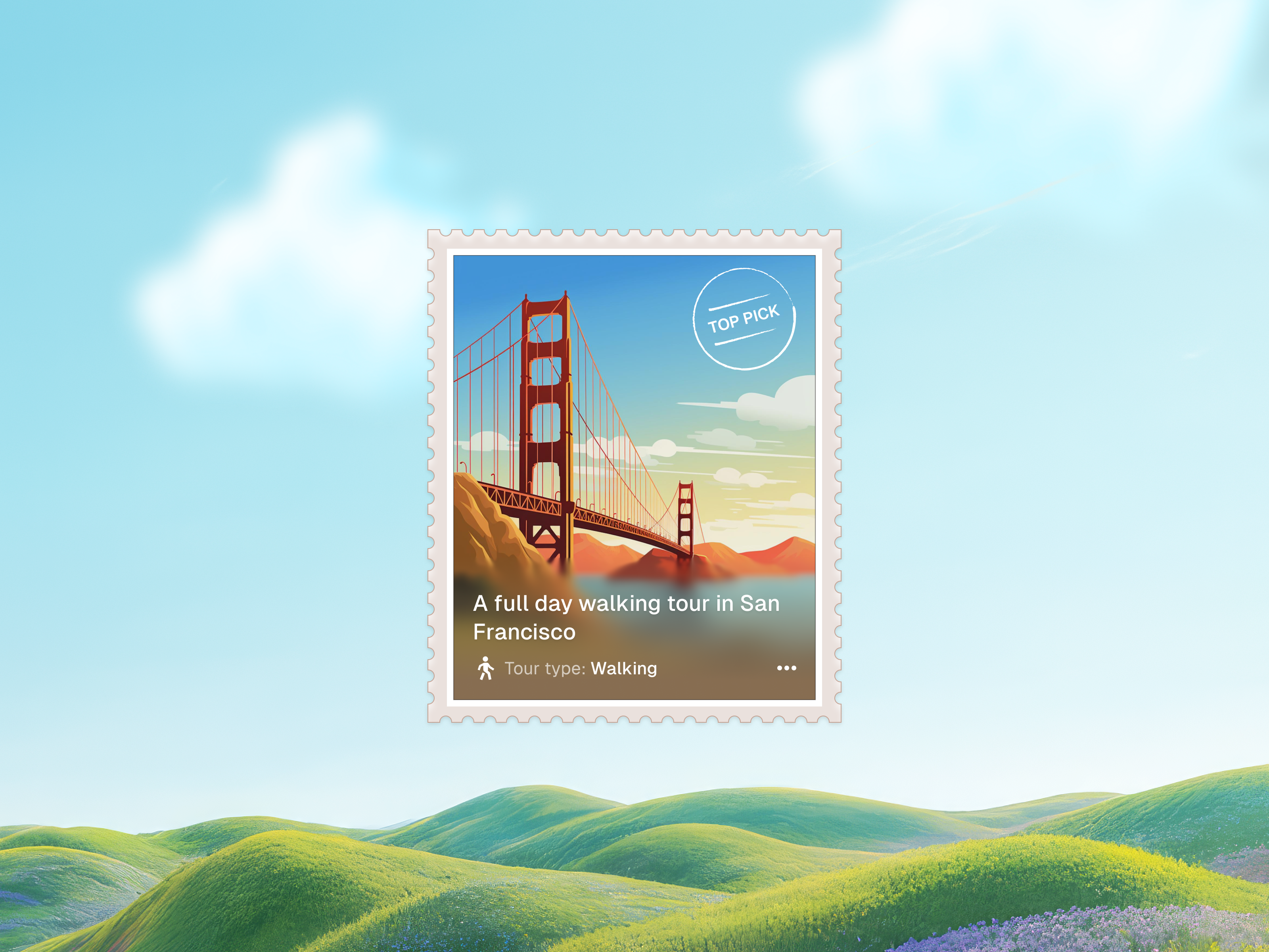 Travel Guide Stamp Card UI ai colorful guides illustration interface stamp travel ui user interface