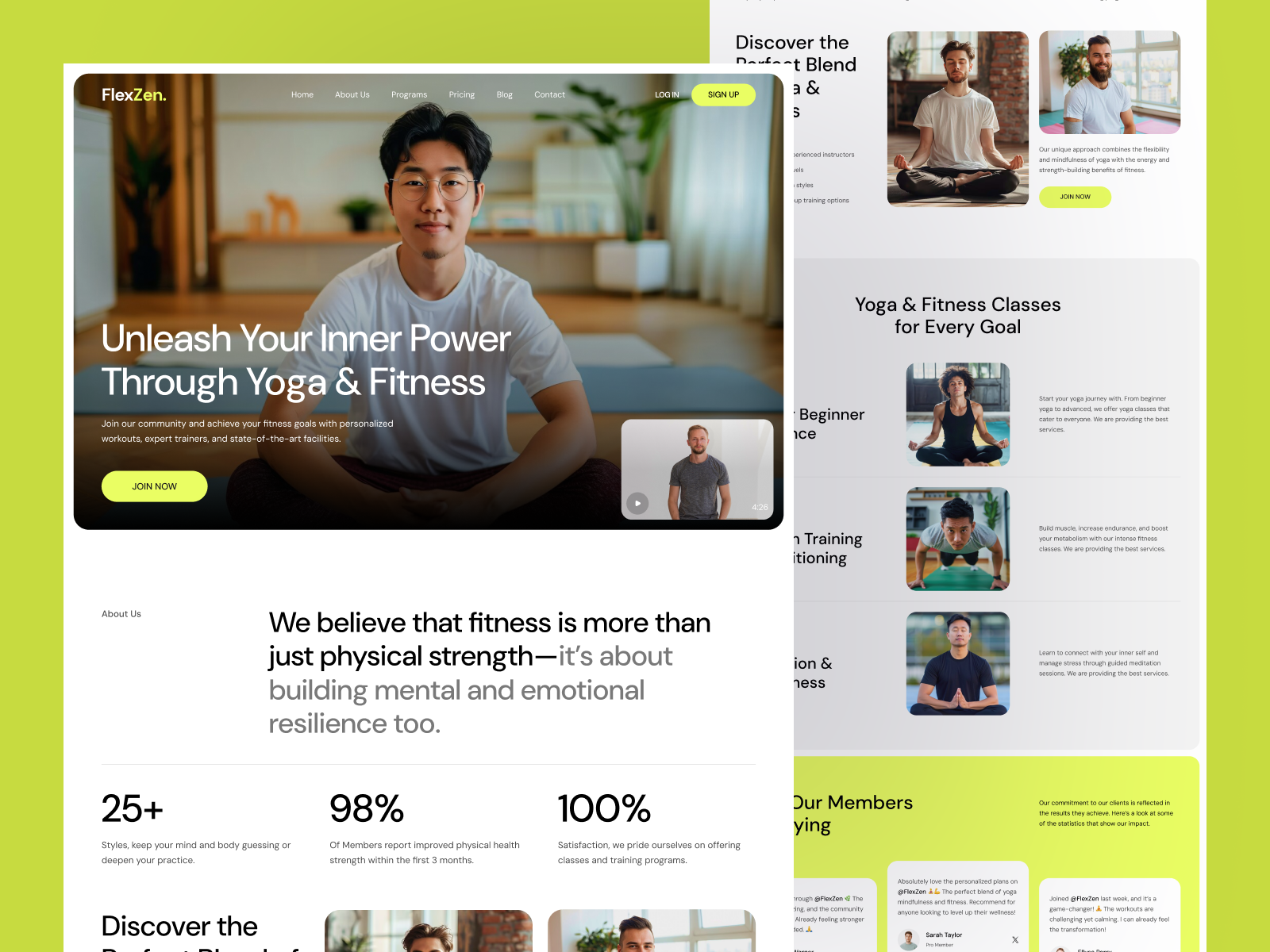 Health & Wellness Website corporate website custom code custom website fitness health health and wellness healthcare mental health quickframe training uiux web development website wellness yoga