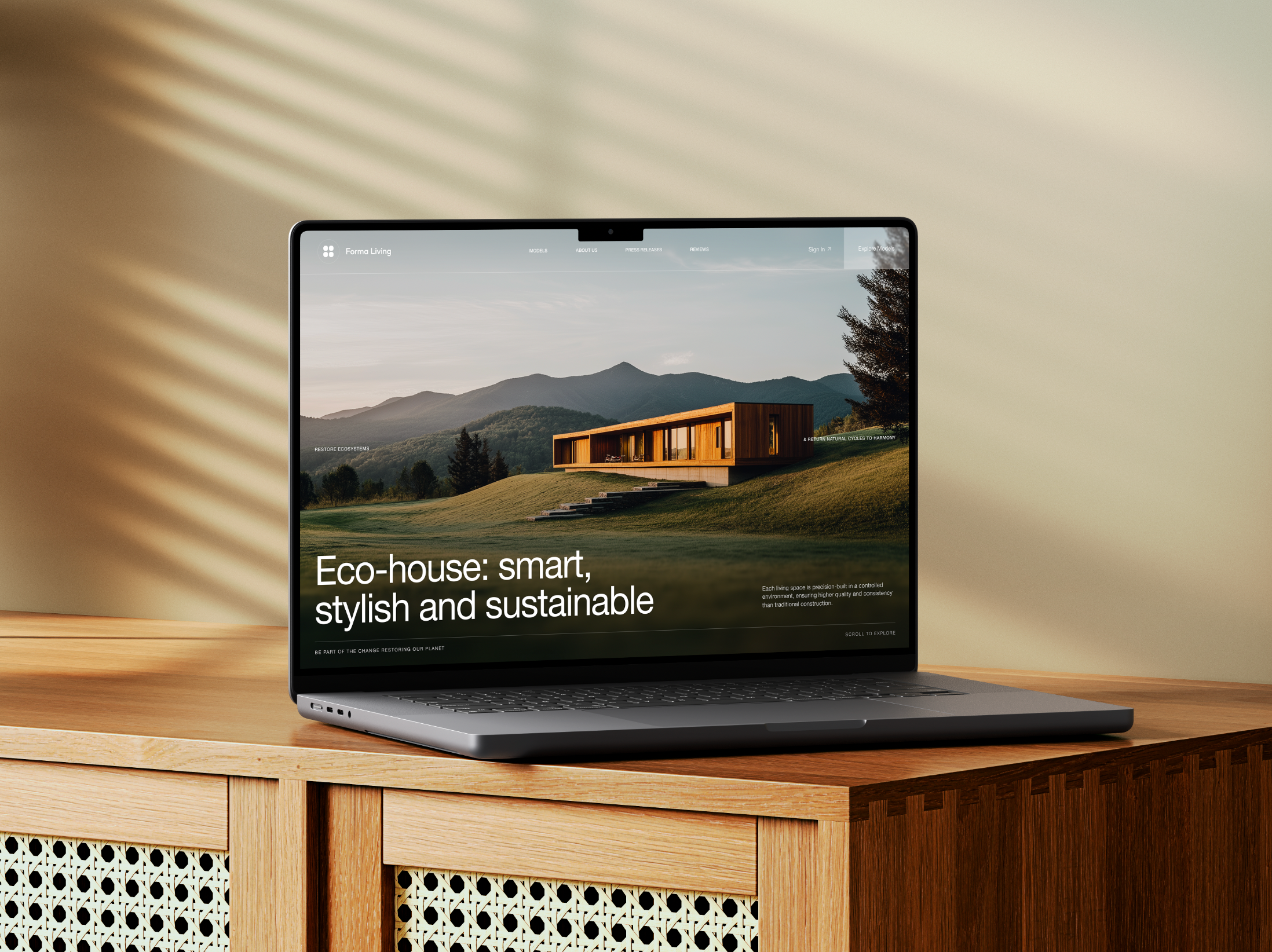 Forma Living - Eco-Houses Web Design Page architecture architecturestudio eco houses studiodesign uidesign web design websitedesign