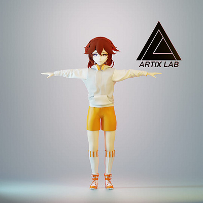 Shikanoin Heizou 3d Avatar Anime_style girl 3d anemo animation artixlab avatar avatar 3d branding commission open graphic design logo motion graphics pfp shikanoin heizou stream ui