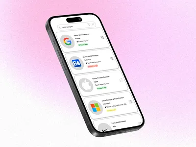 DailyUI 050 - Job Listing dailyui figma job job listing listing mobile ui uiux ux uxui