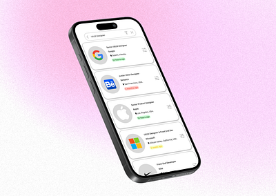 DailyUI 050 - Job Listing dailyui figma job job listing listing mobile ui uiux ux uxui