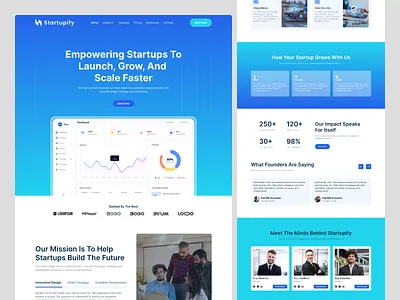 Startup Landing Page Design agency business cleandesign creativedesign engaging interactive landingpage moderndesign productdesign saas saaslandingpage startup techstartup uidesign uiux uxdesign webdesign website website design websitedesign