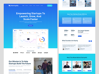 Startup Landing Page Design agency business cleandesign creativedesign engaging interactive landingpage moderndesign productdesign saas saaslandingpage startup techstartup uidesign uiux uxdesign webdesign website website design websitedesign