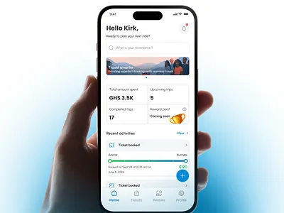 Tickets app dashboard interface appdesign dashboard design product design ui ux