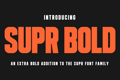 SUPR - Bold Condensed Display Font athletic font bold font condensed font display font headline font italic font logo design logo font sans serif font sports font sports typeface uppercase font