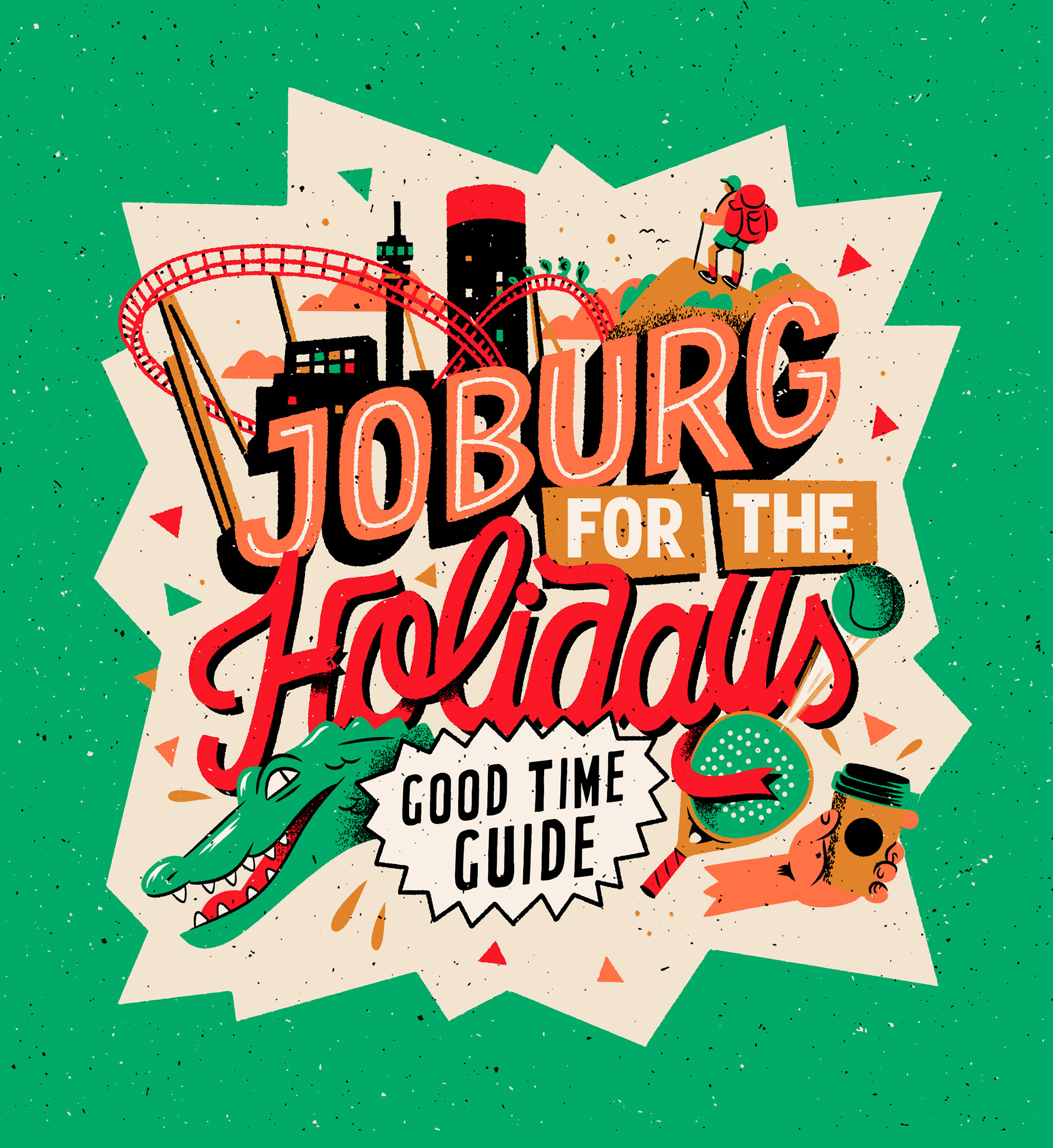 Motherland Coffee Joburg Holiday Guide advertising branding coffee design graphic design illustration typography