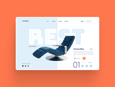 E-commerce Hero Banner for Furniture Sales cleandesign design ecommerce furniture hero section landingpage minimal minimalist moderndesign product design ui uidesign uiux userinterface ux web webdesign website