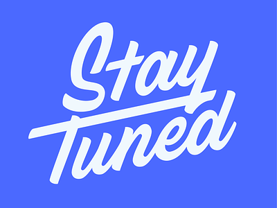Stay Tuned branding graphic design hand lettering identity lettering logo logotype script script logo stay sticker tuned type typography