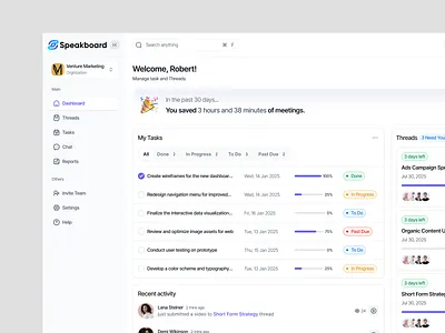 Task Management SaaS Dashboard UI Design admin dashboard app design clean design collaboration tool dashboard design minimal design modern dashboard porject dashboard product design productivity dashboard project management saas dashboard task dashboard task management team dashboard ui design ux design web design workflow design