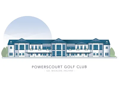 Powerscourt Clubhouse branding building clubhouse design dublin golf illustration ireland