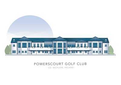 Powerscourt Clubhouse branding building clubhouse design dublin golf illustration ireland
