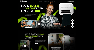 Unlock Your World with a Language Learning Landing english graphic design landing language ui web web design