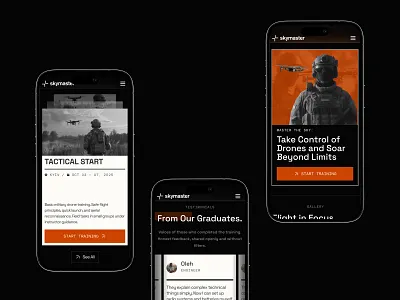 UI/UX Website for Mil-Tech Company adaptive b2b b2c company design drones mobile responsive ui ux webdesign website
