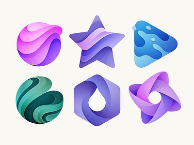 Basic Shape Logo Collection 3d logo branding circle logo drop logo gradient gradient logo hexagon logo logo logo design logo designer modern logo play logo purple logo simple logo smart logo star logo triangle logo