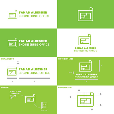Fahad Albesher Engineering Office (I) branding corporate branding design design process designer engineering branding engineering firm graphic design graphic designer logo logo concept logo construction logo design logo designer minimalist logo visual identity