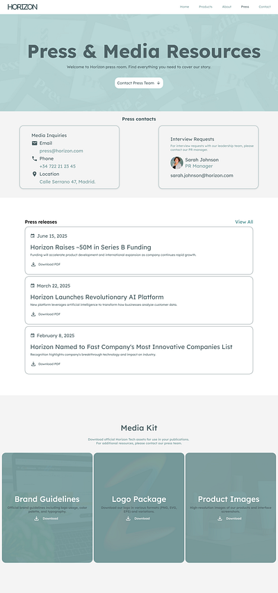 DailyUI 051 - Press Page dailyui desktop figma page press press page ui ux
