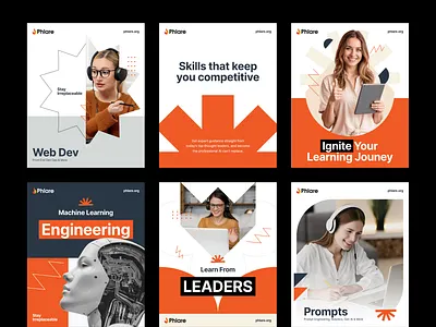 Social Media Posts Art Direction art direction branding cards courses graphic design post social media