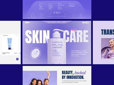 Ecommerce 3d animation Design for DTC Skincare Website beauty branding daily skin care design ecommerce graphic design healthcare hero section home page landing page skin skin care website design skincare skincare homepage skincare landing page skincare website web design web skin care website women