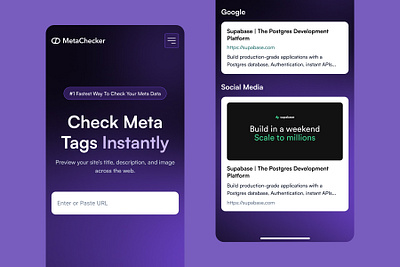 MetaChecker Mobile dark mode mobile search seo