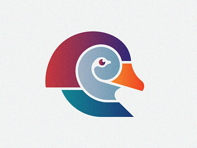 Duck color autumn beak bird color duck illustration logo nature simple