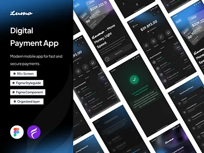 Digital Payment Mobile App - Lumo fintech app mobile mobile design mobile fintech app mobile ui ui ui deisgn ui design ui kit ui mobile ui mobile kit ui ux