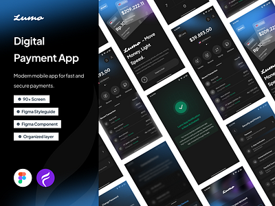 Digital Payment Mobile App - Lumo fintech app mobile mobile design mobile fintech app mobile ui ui ui deisgn ui design ui kit ui mobile ui mobile kit ui ux
