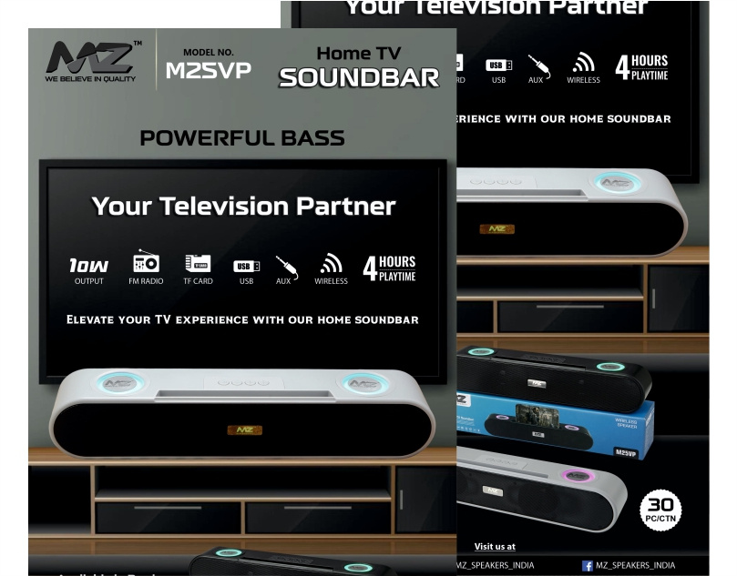 Home TV Soundbar Campaign | MZ M2SVP advertising branding creative poster design graphic design marketing modern design new design poster design
