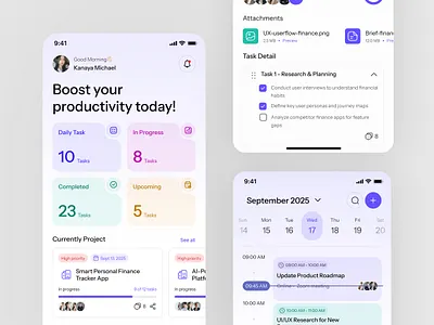 Taskly - Task Management App design logo mobile task taskmanagement ui ui design uiux user research