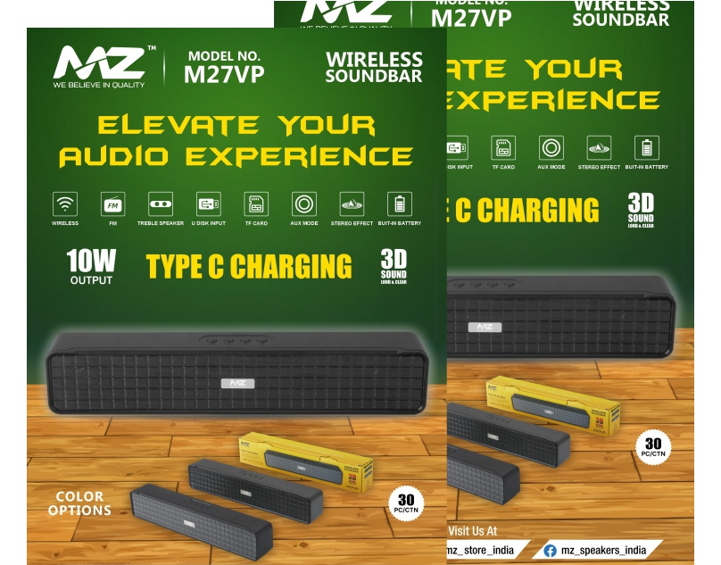 MZ M27VP Wireless Soundbar | Social Media Design ads design branding creative poster marketing design modern design poster design social media design